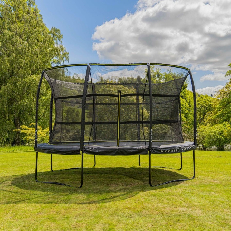 Trampolines OutdoorToys Oval Trampolines | Rebo Summit Oval Trampoline And Safety Enclosure - Summit 1400