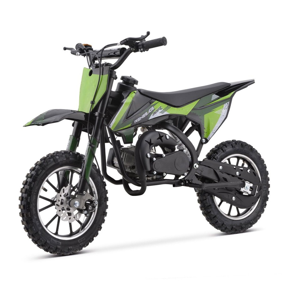 Ride On Toys OutdoorToys Kids Petrol Motorbikes | Renegade 80R 49Cc Petrol Mini Dirt Bike - Green