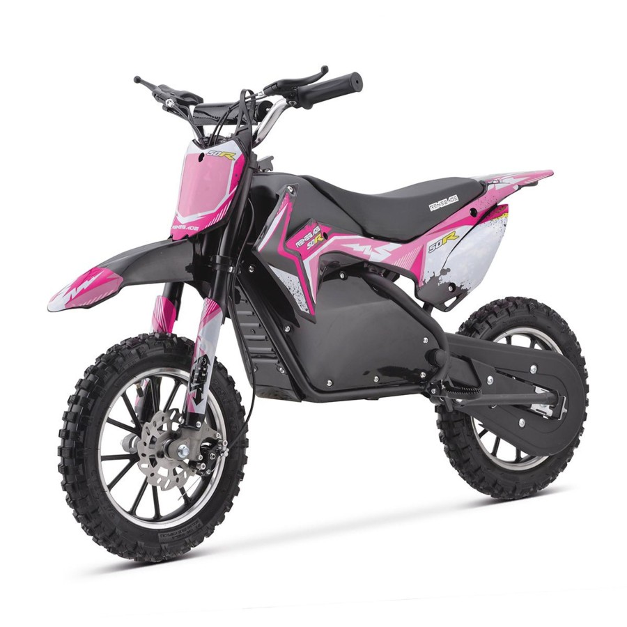 Ride On Toys OutdoorToys Kids Electric Motorbikes | Renegade 50R 500W 36V Electric Mini Dirt Bike - Pink