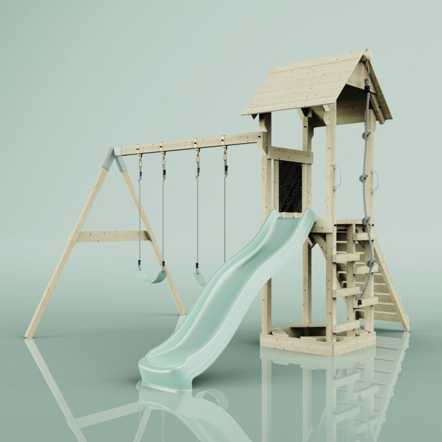 Climbing Frames OutdoorToys Climbing Frames With Swings | Polarplay Tower Kids Wooden Climbing Frame - Swing Kari Sage