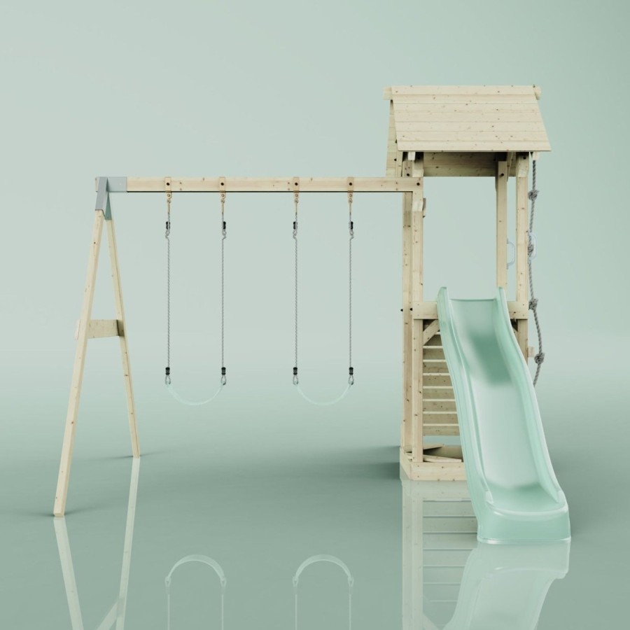 Climbing Frames OutdoorToys Climbing Frames With Swings | Polarplay Tower Kids Wooden Climbing Frame - Swing Kari Sage