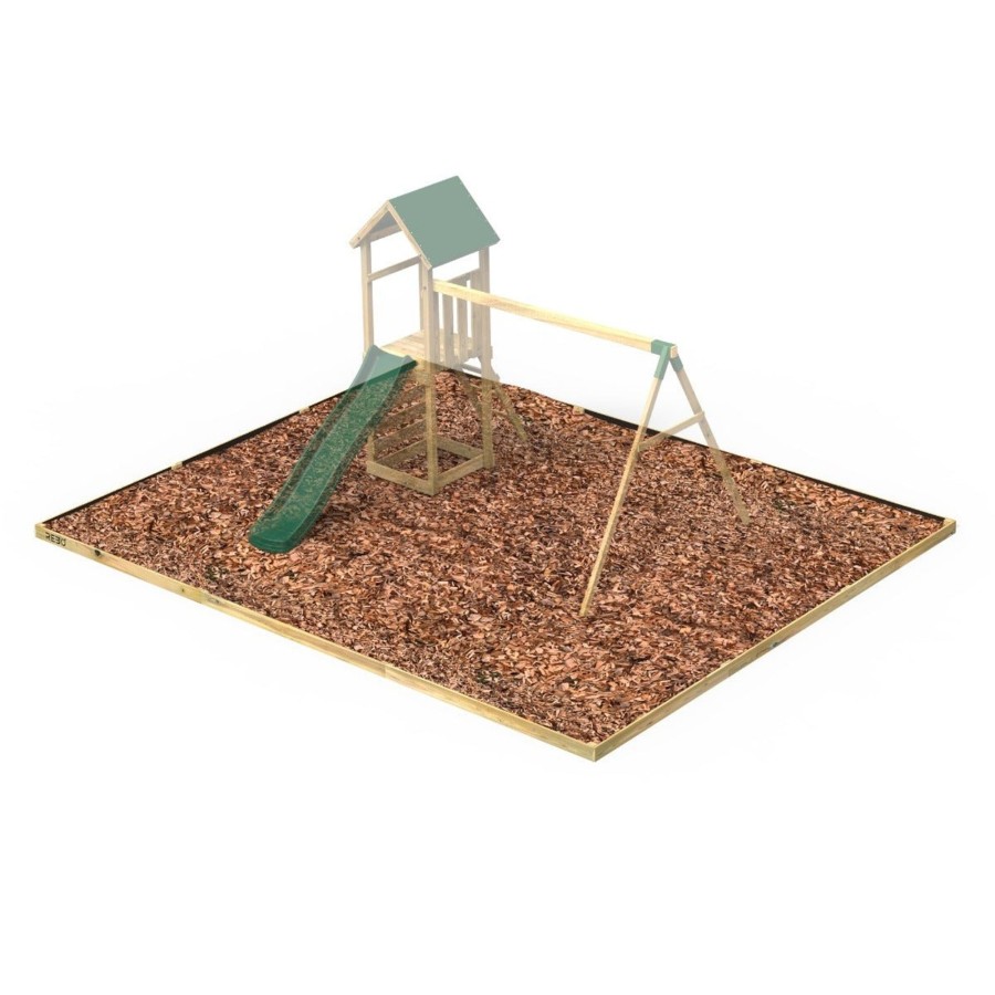 Climbing Frames OutdoorToys Accessories & Addons | Rebo Safety Play Area Protective Bark Wood Chip Kit - 6.3M X 5.1M