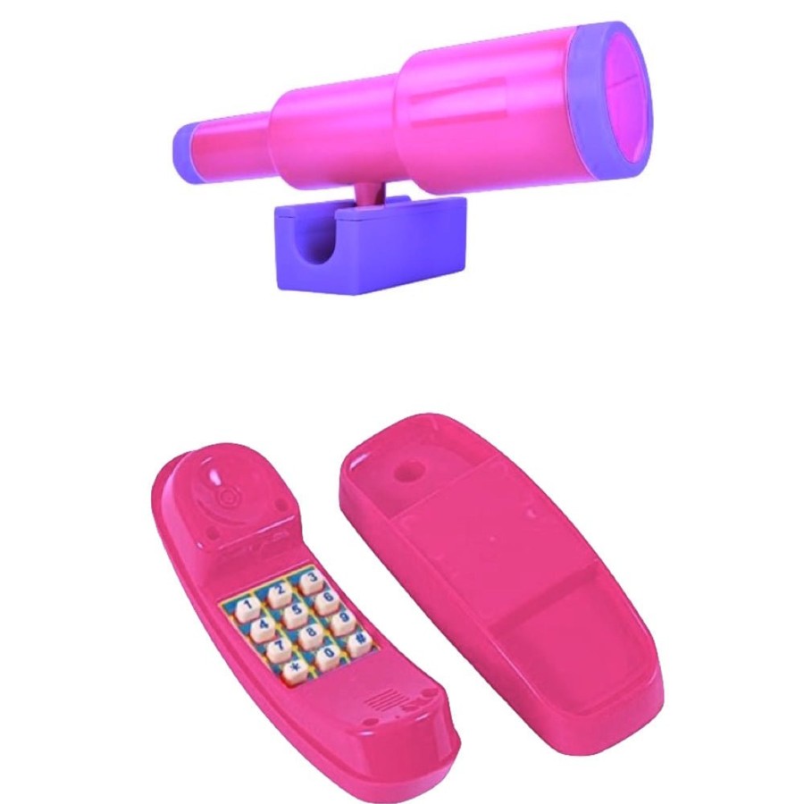 Climbing Frames OutdoorToys Accessories & Addons | Rebo Telephone And Telescope - Pink