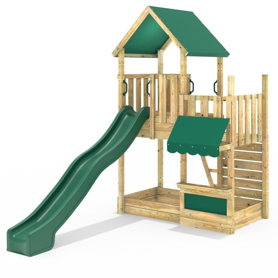 Climbing Frames OutdoorToys Climbing Frames With Rock Walls | Rebo Modular Wooden Climbing Frame Adventure Playset - M3 Plus Shop