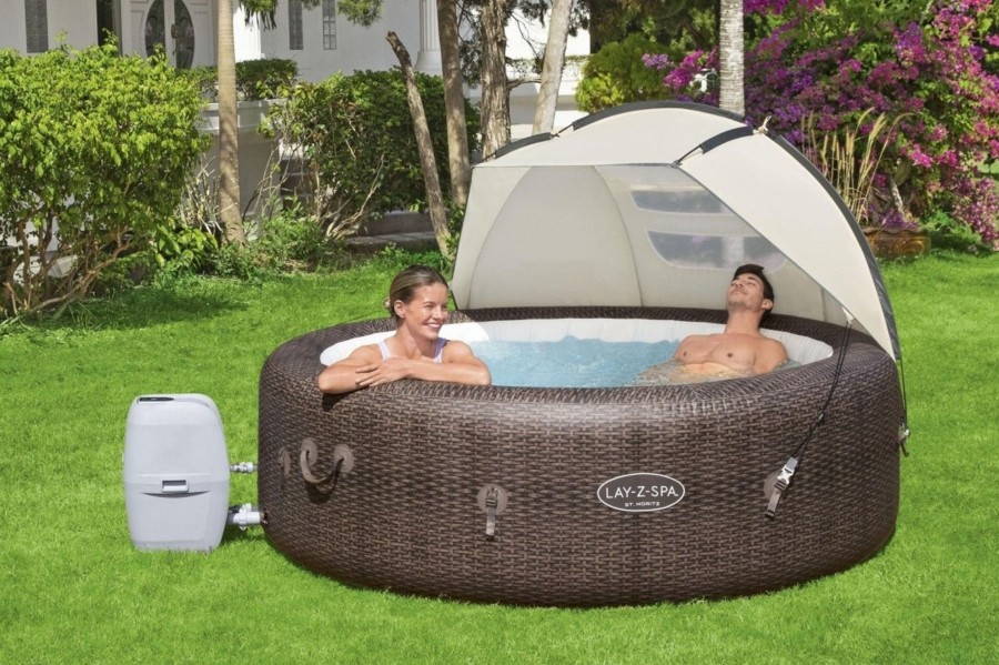 Swimming Pools OutdoorToys Inflatable Hot Tubs | Lay-Z-Spa 6Ft X 37In X 43In Canopy For Hot Tubs And Spa'S Bw60304