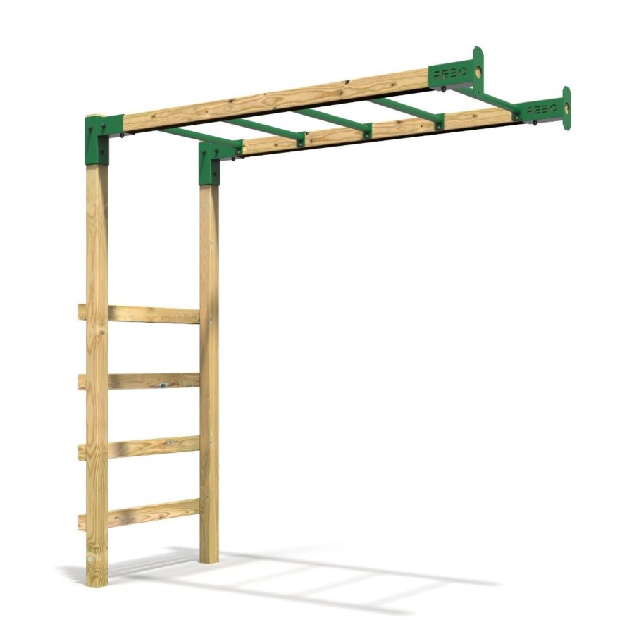 Climbing Frames OutdoorToys Accessories & Addons | Rebo Adventure Playset Climbing Frame Monkey Bar Extension Kit - Green