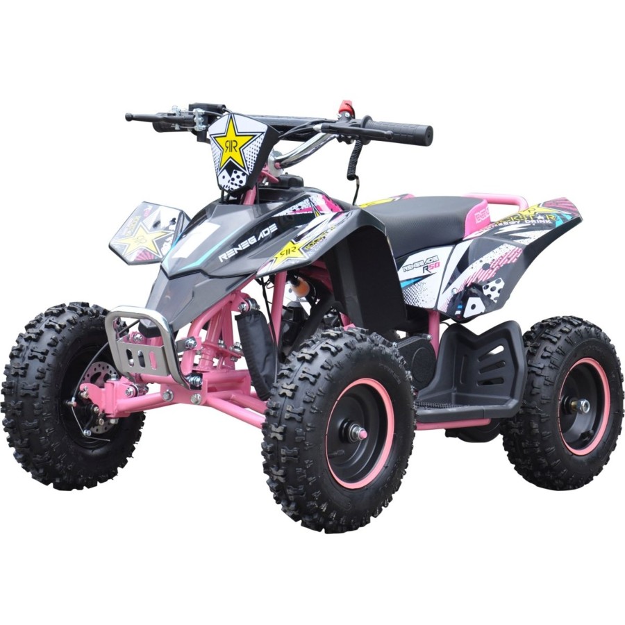 Ride On Toys OutdoorToys Kids Petrol Quad Bikes | Renegade Lt50A Petrol Quad Bike - Pink