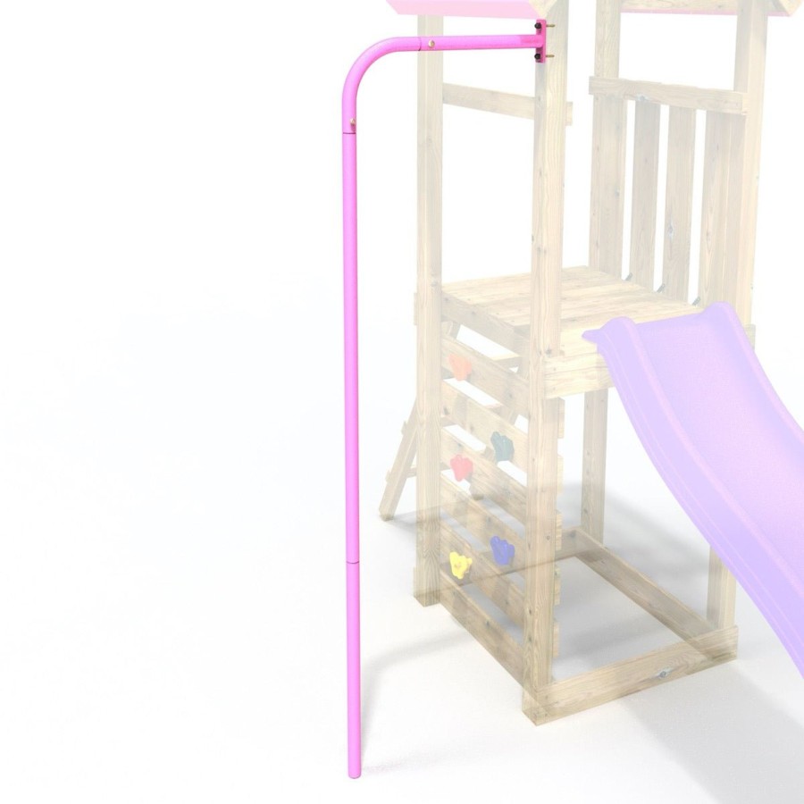 Climbing Frames OutdoorToys Accessories & Addons | Rebo Firefighter Pole Climbing Tower Add On - Pink