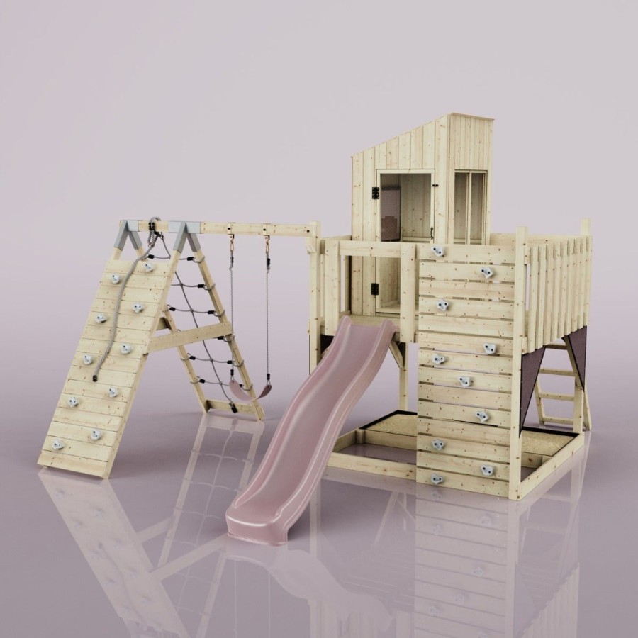 Playhouses OutdoorToys Playhouses With Slides And Swings | Polarplay Kids Climbing Tower & Playhouse Climb & Swing Tyra Rose