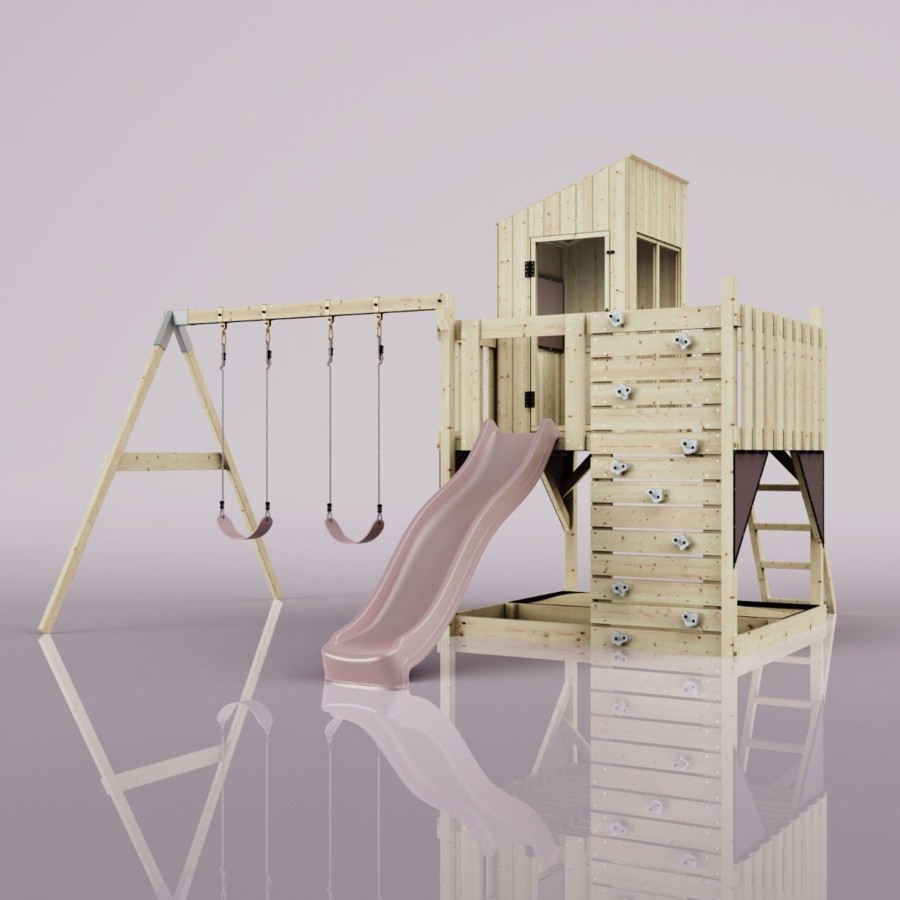 Playhouses OutdoorToys Playhouses With Slides And Swings | Polarplay Kids Climbing Tower & Playhouse - Swing Kari Rose