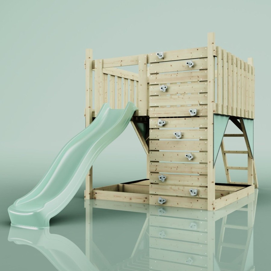 Climbing Frames OutdoorToys Climbing Frames With Rock Walls | Polarplay Kids Scandinavian Style Climbing Platform - Fai Sage