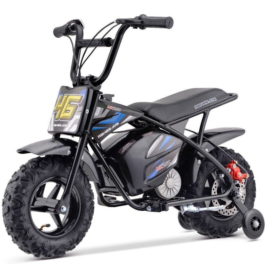 Ride On Toys OutdoorToys Kids Electric Motorbikes | New Edition Renegade Mk250 Kids 24V Electric Dirt Bike - Blue