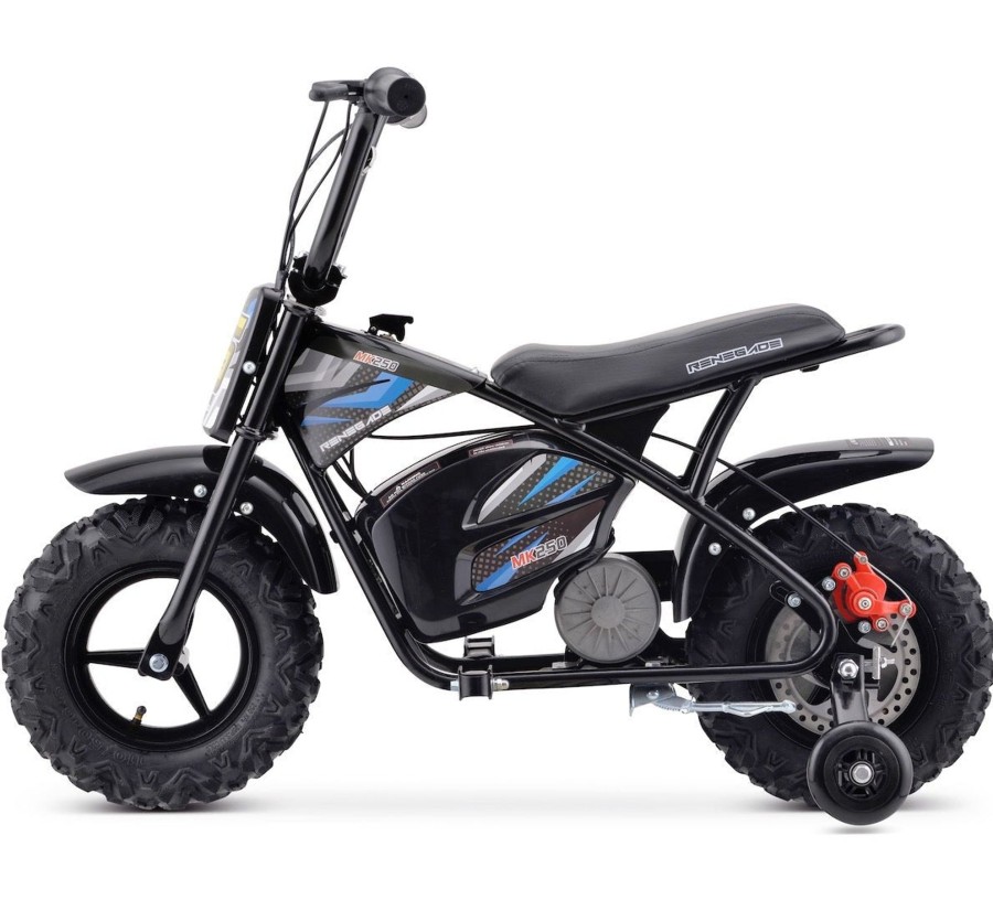 Ride On Toys OutdoorToys Kids Electric Motorbikes | New Edition Renegade Mk250 Kids 24V Electric Dirt Bike - Blue