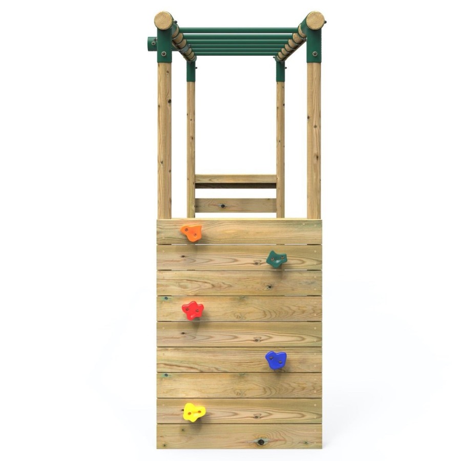 Swings OutdoorToys Swing Accessories | Rebo Extra-Long Monkey Bar Extension Kit For Round Wood Swing Frames - Green