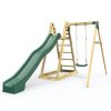 Climbing Frames OutdoorToys Pyramid Climbing Frames | Rebo Wooden Pyramid Activity Frame With Swings & 10Ft Water Slide - Angel