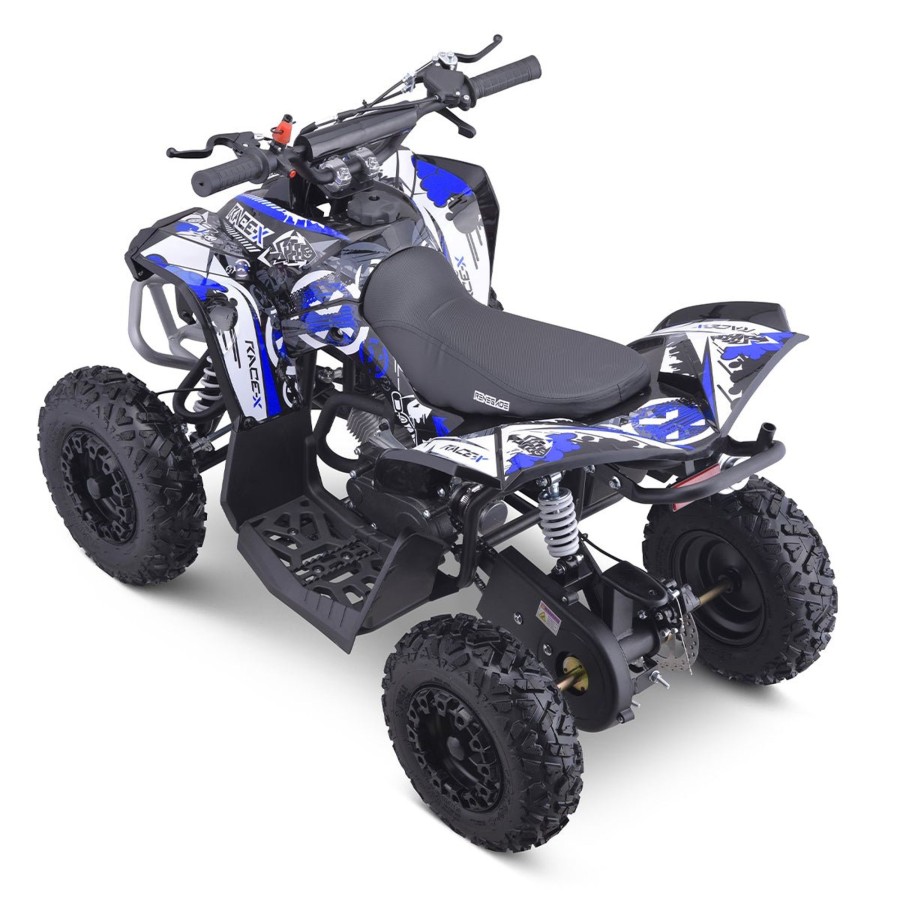 Ride On Toys OutdoorToys Kids Petrol Quad Bikes | Renegade Race-X 49Cc Petrol Mini Quad - Blue