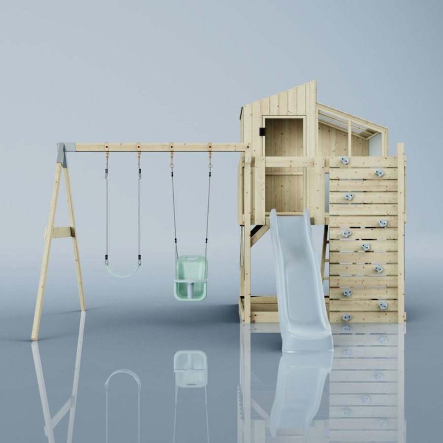 Playhouses OutdoorToys Playhouses With Slides And Swings | Polarplay Kids Climbing Tower & Playhouse - Swing Jari Mist