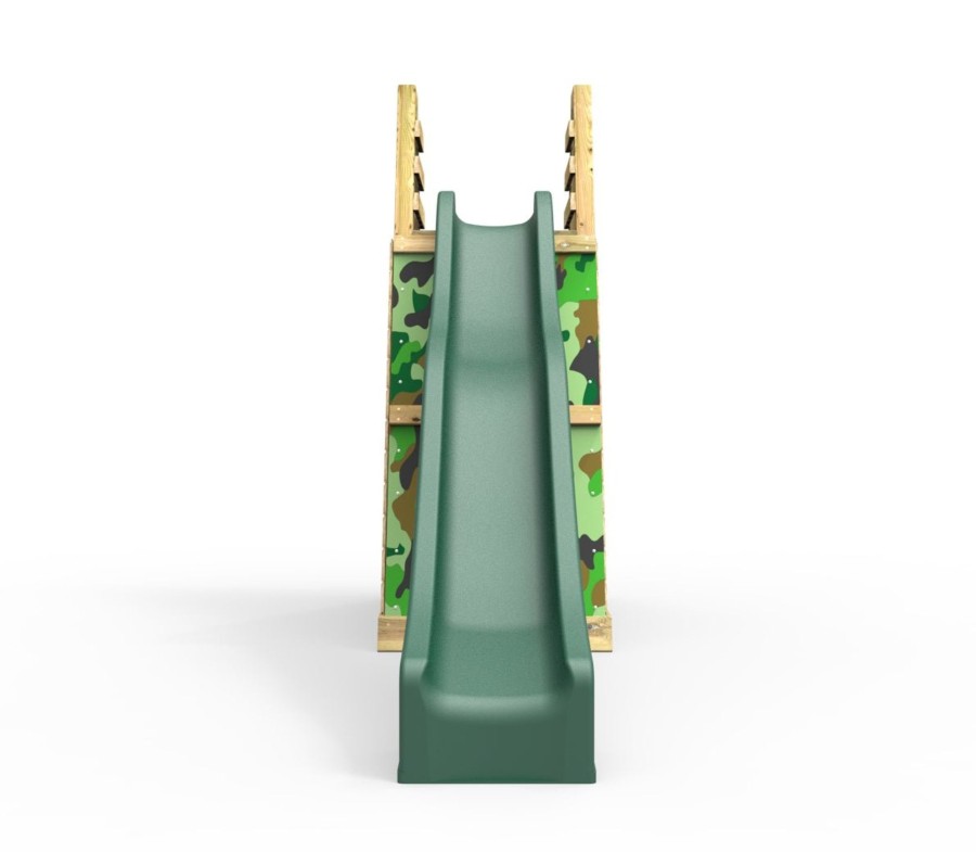 Garden Toys OutdoorToys All Slides | Rebo Wooden Free Standing Slide With 10Ft Water Slide - With Adventure Wall & Den