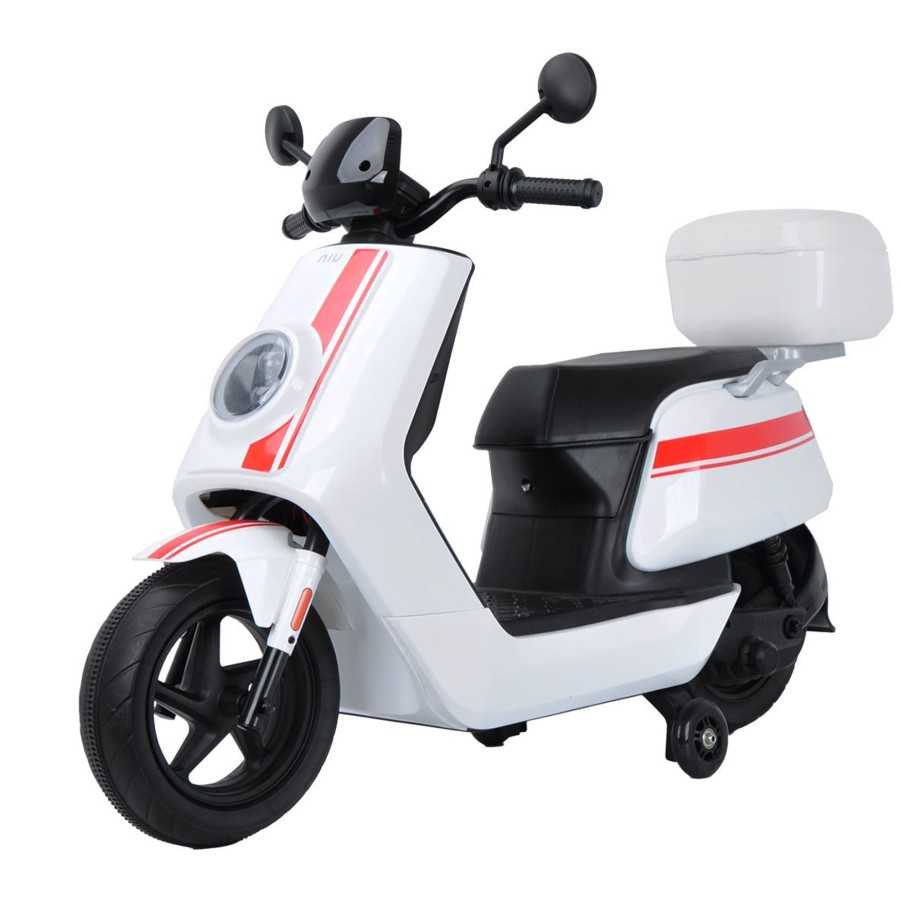 Ride On Toys OutdoorToys Kids Electric Motorbikes | Niu Nqigt 12V Electric Ride On Scooter