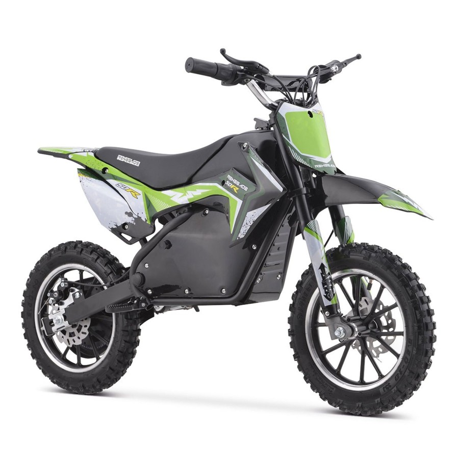 Ride On Toys OutdoorToys Kids Electric Motorbikes | Renegade 50R 500W 36V Electric Mini Dirt Bike - Green