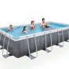 Swimming Pools OutdoorToys Steel Frame Pools | Bestway 18Ft X 9Ft X 48In Power Steel Rectangle Pool Set Bw56998