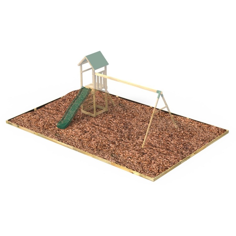 Climbing Frames OutdoorToys Accessories & Addons | Rebo Safety Play Area Protective Bark Wood Chip Kit - 8M X 5.1M