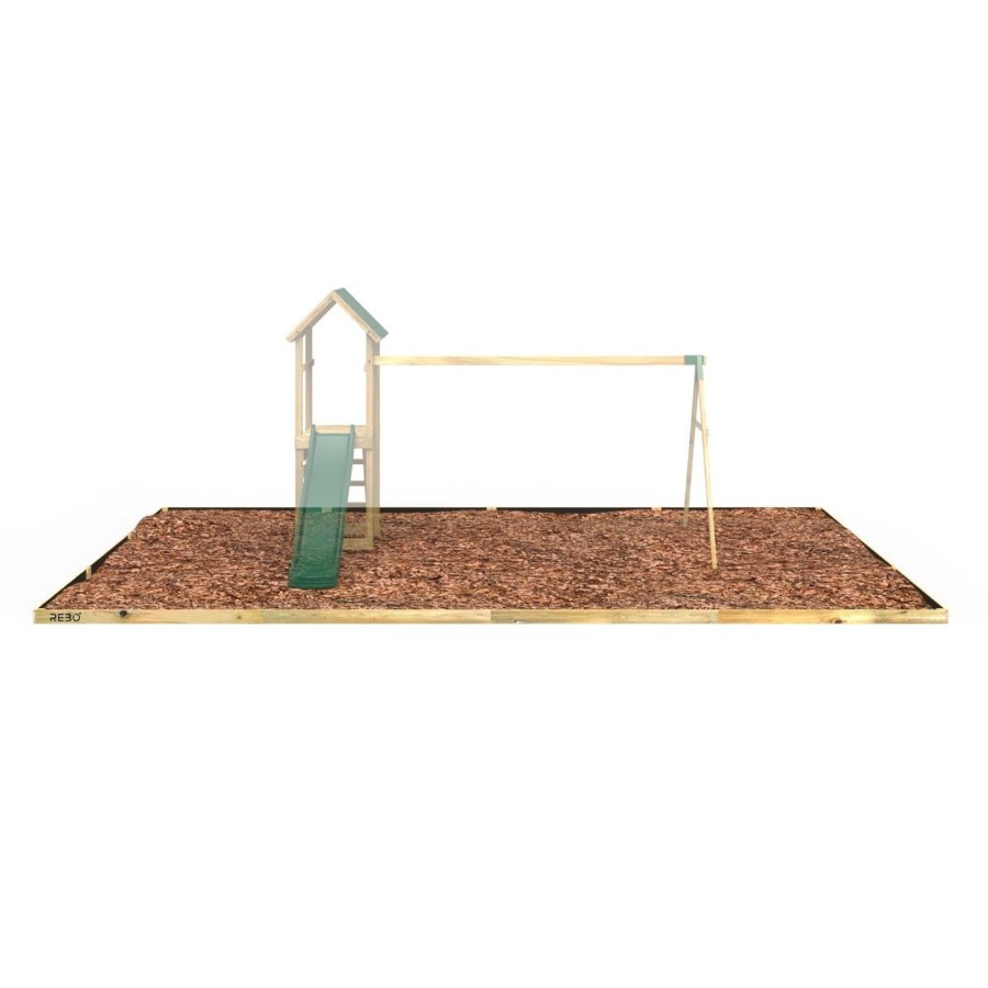 Climbing Frames OutdoorToys Accessories & Addons | Rebo Safety Play Area Protective Bark Wood Chip Kit - 8M X 5.1M