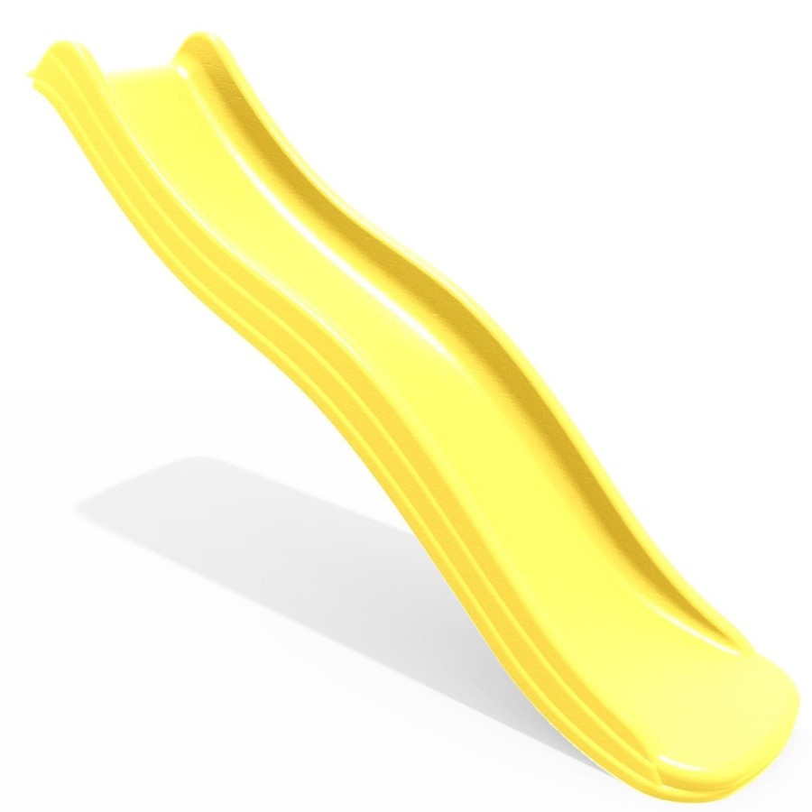 Garden Toys OutdoorToys All Slides | Rebo 6Ft (175Cm) Universal Children'S Plastic Garden Wave Slides - Yellow