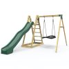 Climbing Frames OutdoorToys Pyramid Climbing Frames | Rebo Wooden Pyramid Activity Frame With Swings & 10Ft Water Slide - Cloudcap