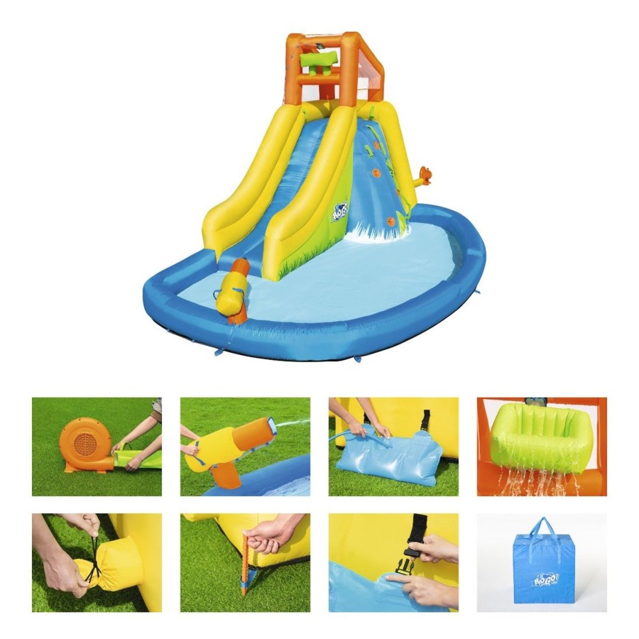 Swimming Pools OutdoorToys Inflatable Water Slides | Bestway H20Go! Mount Splashmore Mega Water Park Bw53345