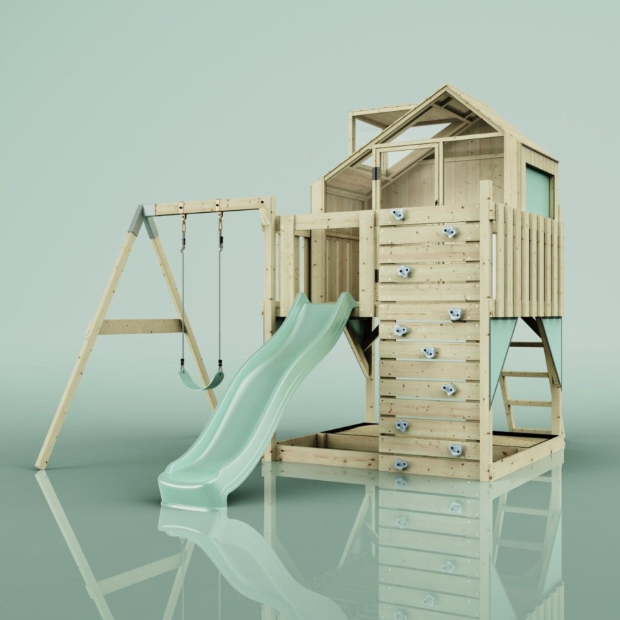 Playhouses OutdoorToys Playhouses With Slides And Swings | Polarplay Kids Climbing Tower & Playhouse - Swing Brenna Sage