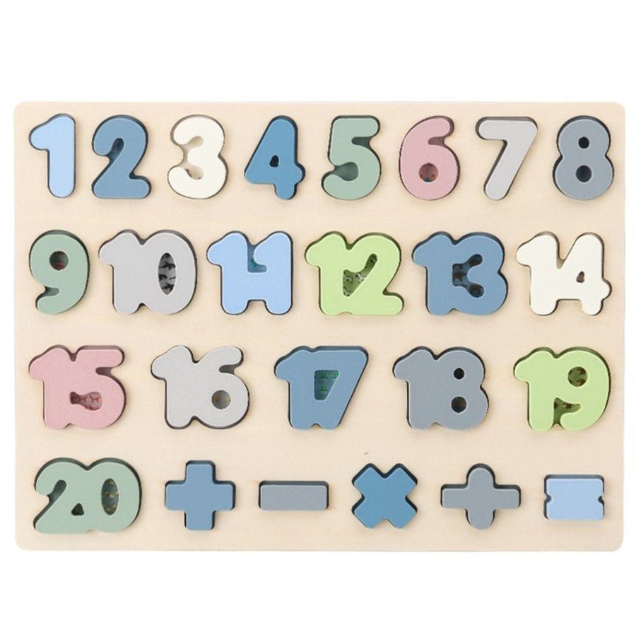 Garden Toys OutdoorToys Baby Toys | Polarplay Chunky Wooden Number Puzzle Shape Sorting Jigsaw Toy