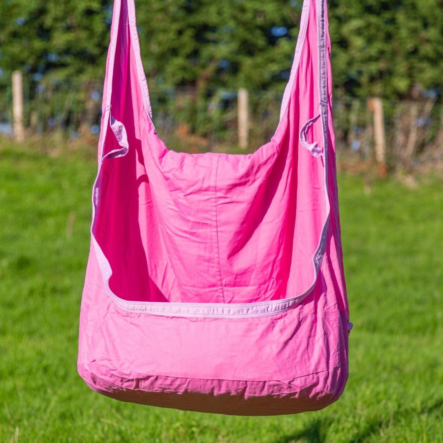 Swings OutdoorToys Swing Accessories | Rebo Kids Hanging Cocoon Pod Chair Hammock Swing Seat - Pink