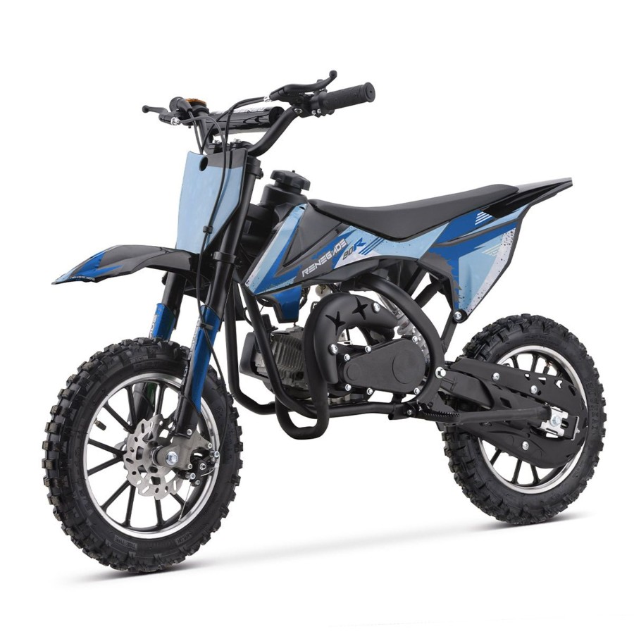 Ride On Toys OutdoorToys Kids Petrol Motorbikes | Renegade 80R 49Cc Petrol Mini Dirt Bike - Blue