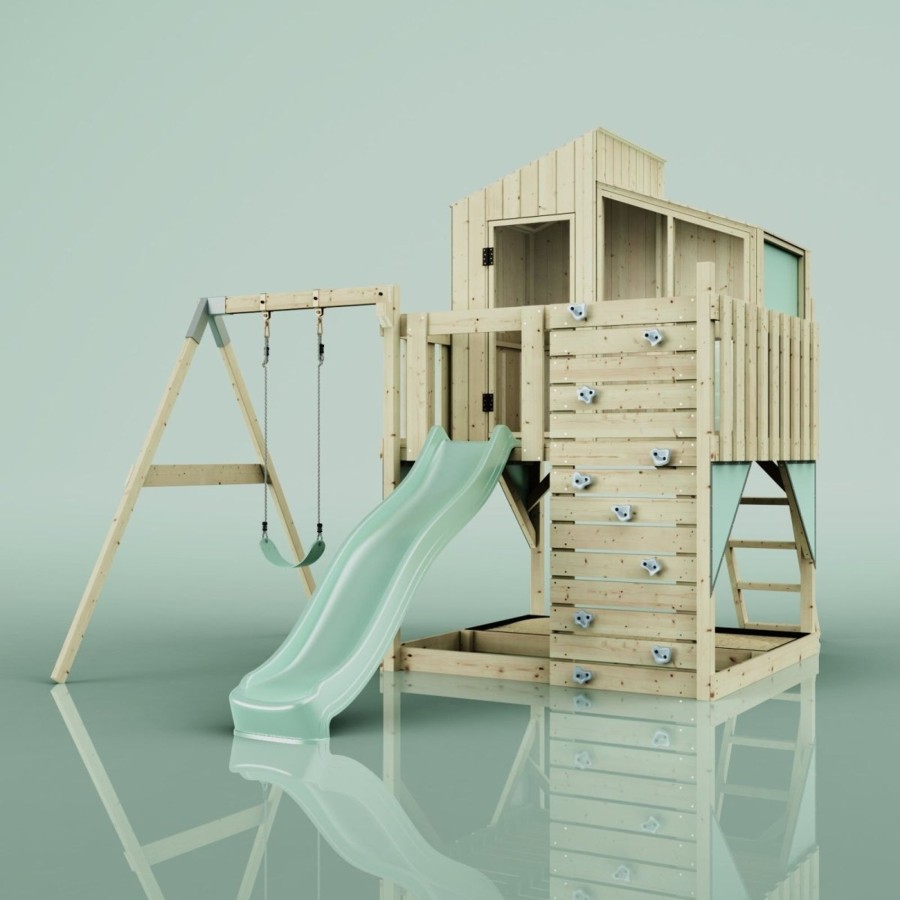 Playhouses OutdoorToys Playhouses With Slides And Swings | Polarplay Kids Climbing Tower & Playhouse - Swing Balder Sage