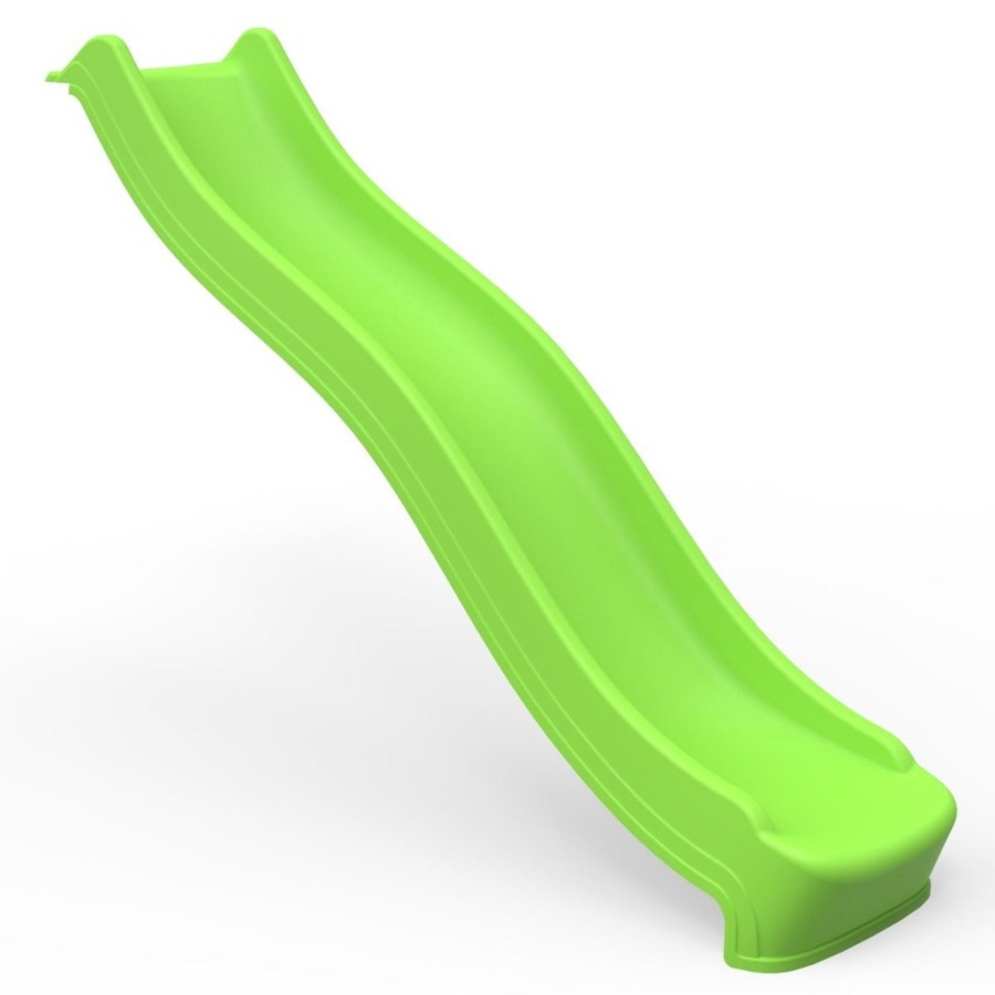 Garden Toys OutdoorToys All Slides | Rebo 8Ft (220Cm) Universal Children'S Plastic Garden Wave Slides - Light Green