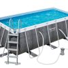 Swimming Pools OutdoorToys Steel Frame Pools | Bestway 13'6Ft X 6' 7Ft X 48In Power Steel Rattan Pool Set Bw56722