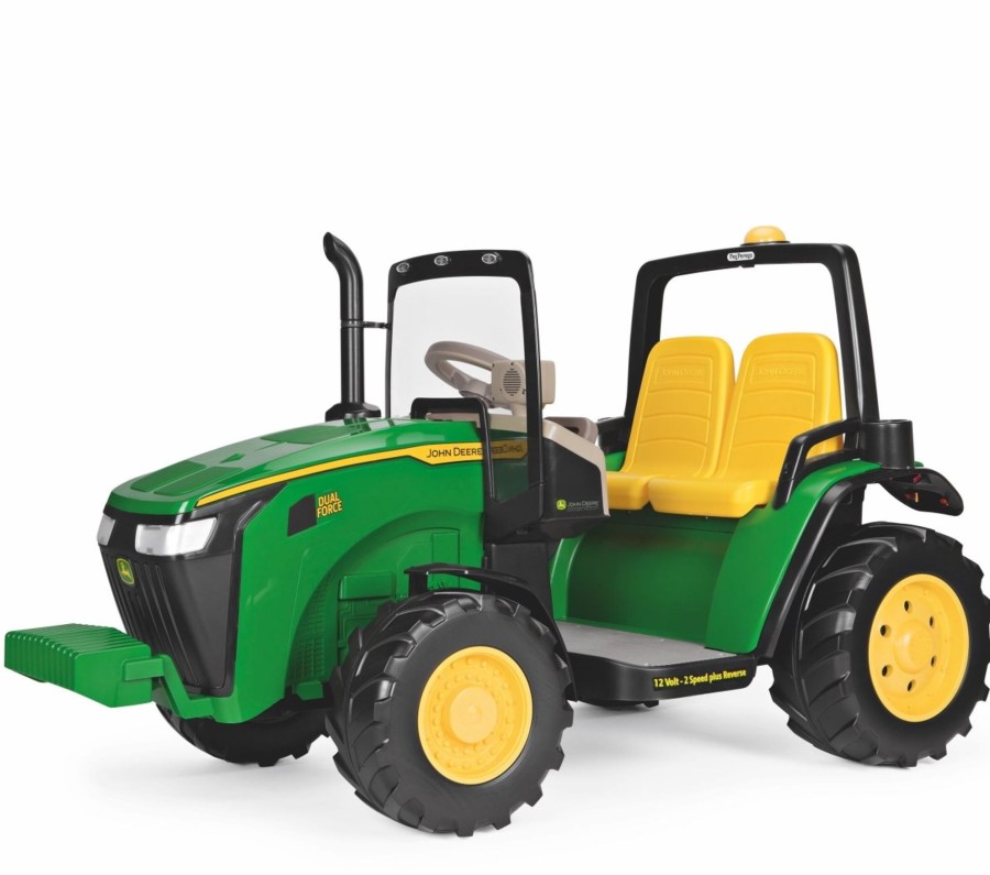 Ride On Toys OutdoorToys Ride On Tractors | Peg Perego Licensed John Deere Dual Force 12V Ride On Tractor