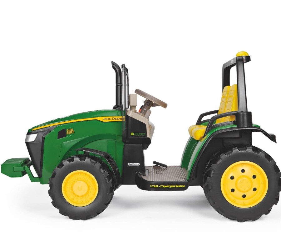 Ride On Toys OutdoorToys Ride On Tractors | Peg Perego Licensed John Deere Dual Force 12V Ride On Tractor