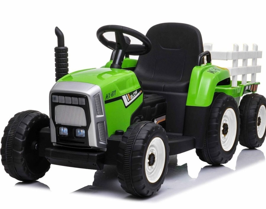 Ride On Toys OutdoorToys Ride On Tractors | Children'S Electric 12V Ride On Tractor With Trailer And Remote