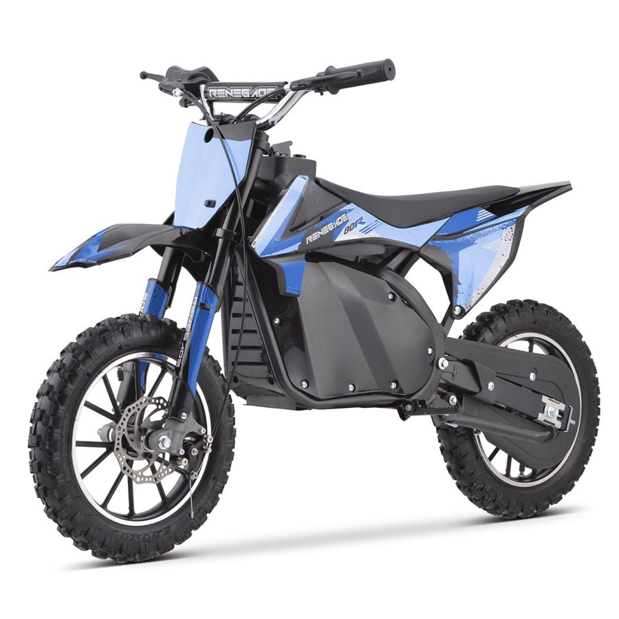 Ride On Toys OutdoorToys Kids Electric Motorbikes | Renegade 80R 800W 36V Electric Mini Dirt Bike - Blue