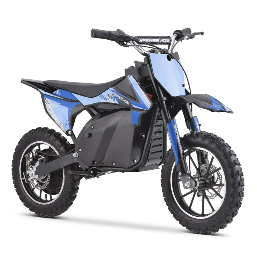 Ride On Toys OutdoorToys Kids Electric Motorbikes | Renegade 80R 800W 36V Electric Mini Dirt Bike - Blue