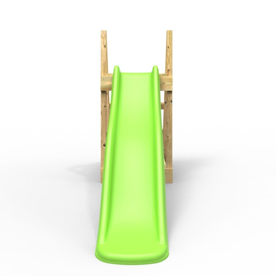 Garden Toys OutdoorToys All Slides | Rebo Free Standing Garden Wave Water Slide With Wooden Platform - 6Ft Slide Light Green