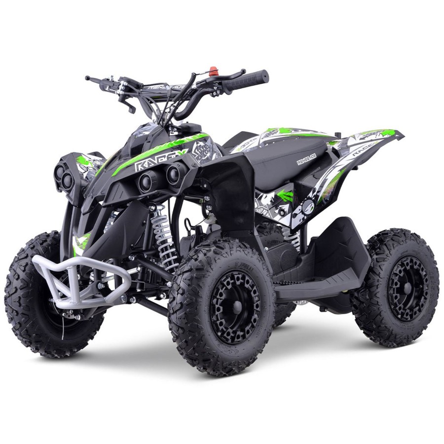 Ride On Toys OutdoorToys Kids Petrol Quad Bikes | Renegade Race-X 49Cc Petrol Mini Quad - Green