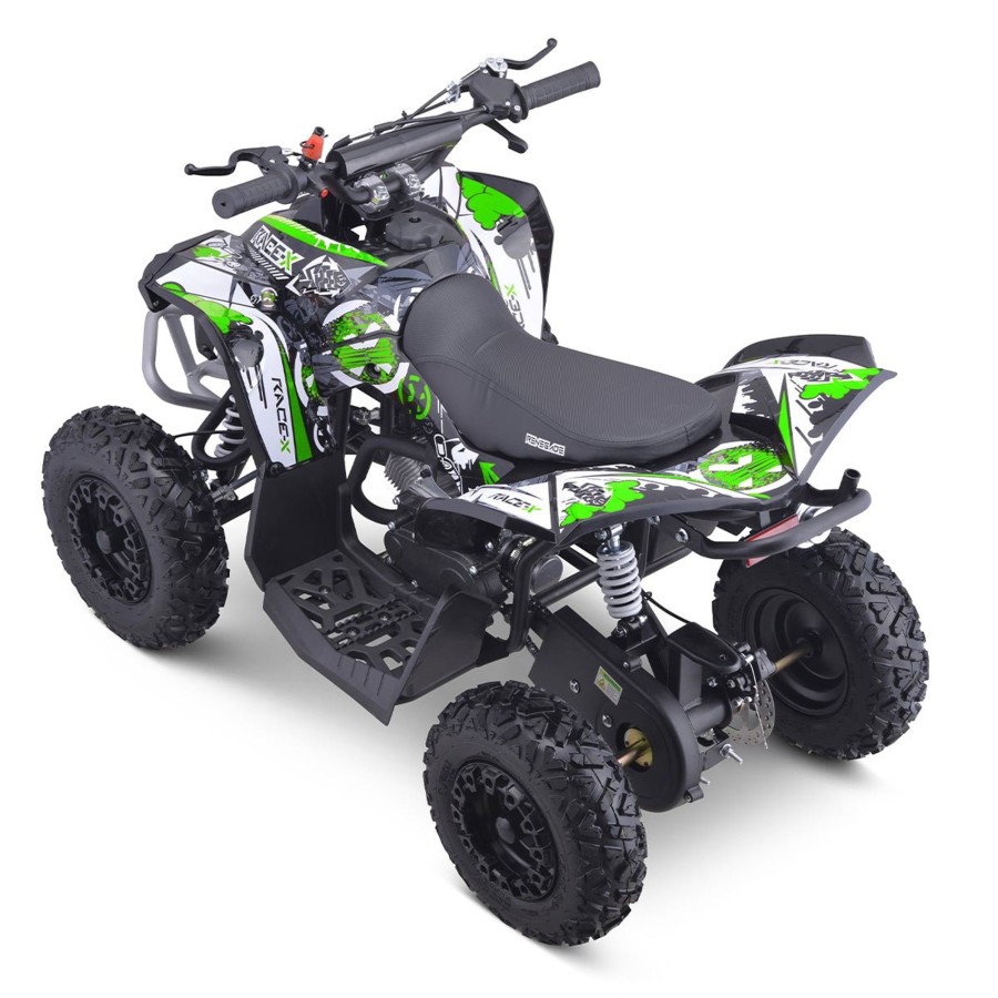 Ride On Toys OutdoorToys Kids Petrol Quad Bikes | Renegade Race-X 49Cc Petrol Mini Quad - Green