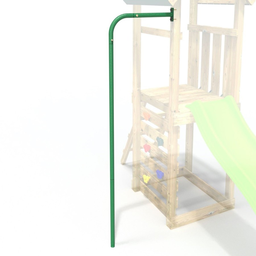 Climbing Frames OutdoorToys Accessories & Addons | Rebo Firefighter Pole Climbing Tower Add On - Green