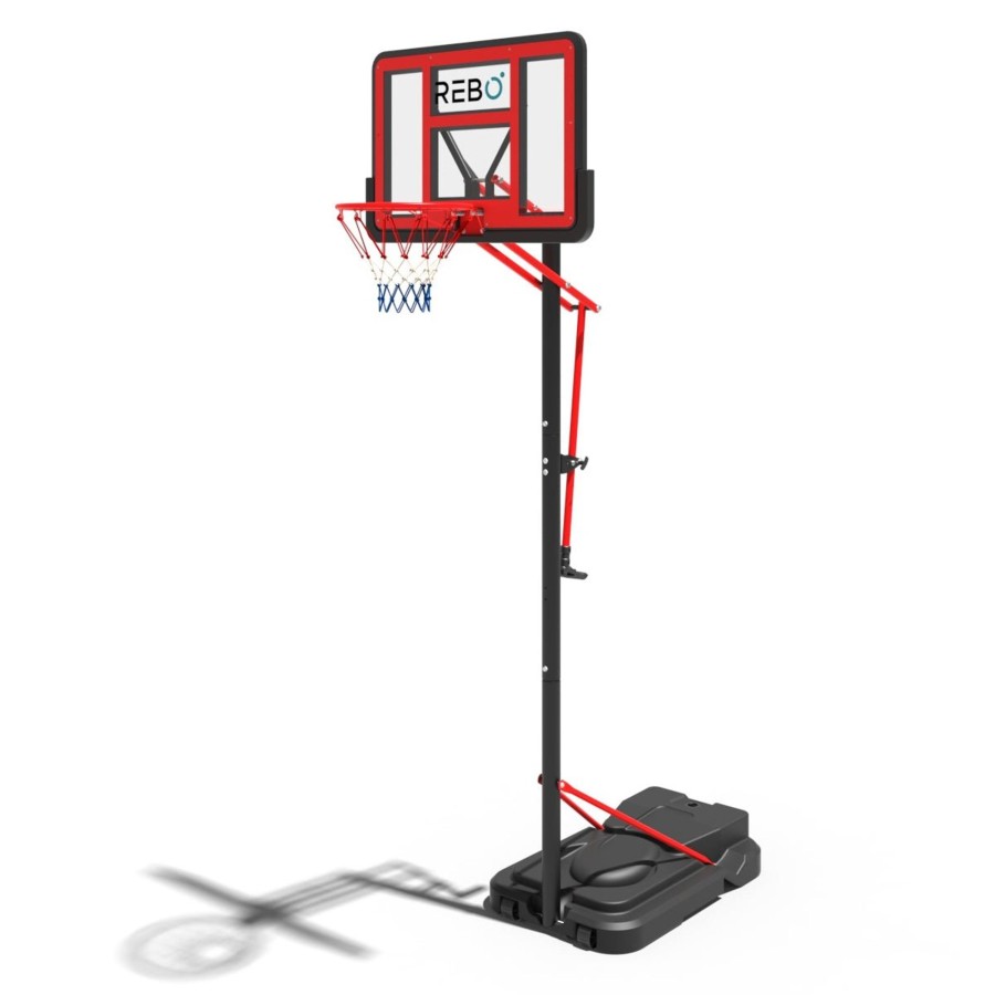 Garden Toys OutdoorToys Basketball Hoops | Rebo Freestanding Portable Basketball Hoop With Stand Adjustable Height - Large