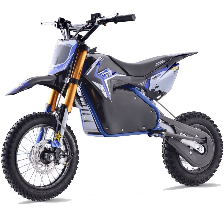 Ride On Toys OutdoorToys Kids Electric Motorbikes | Renegade 1200E 48V 1200W Electric Dirt Bike - Blue