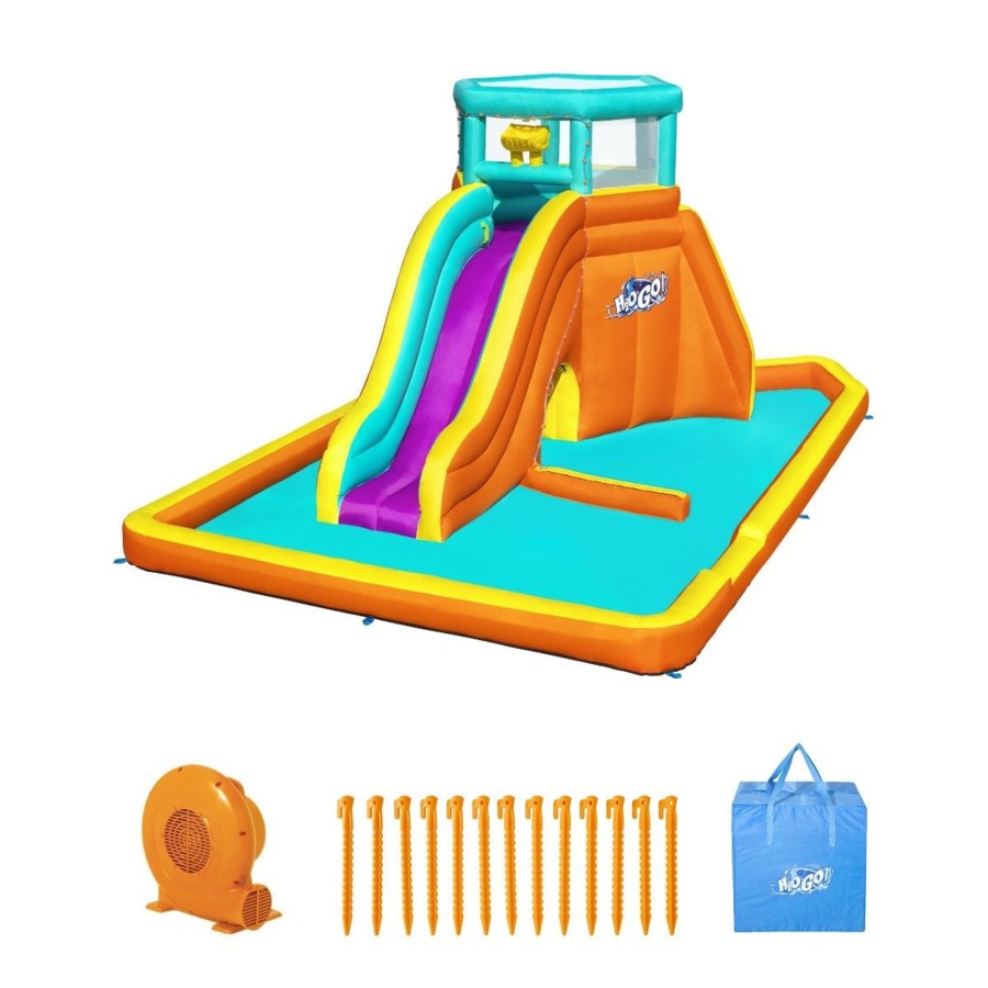 Swimming Pools OutdoorToys Inflatable Water Slides | Bestway H20Go! Tidal Tower Mega Inflatable Water Park Bw53385