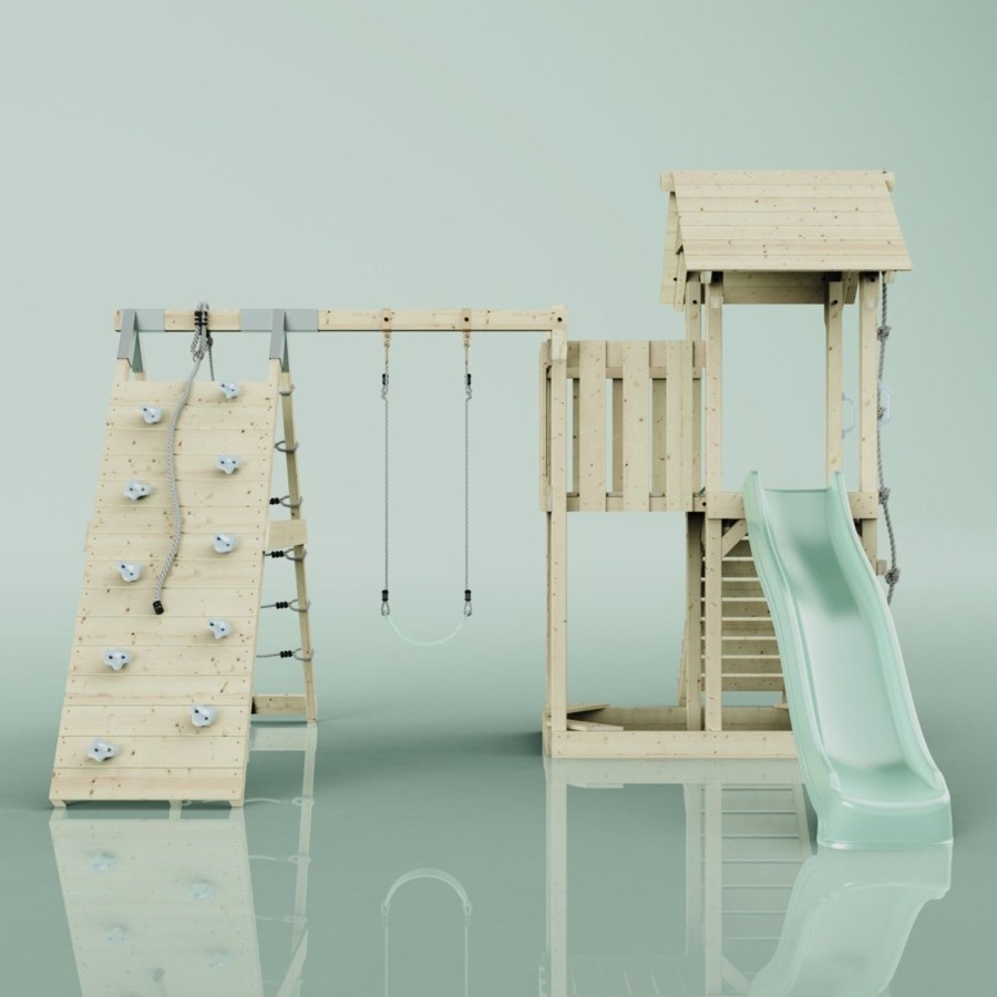 Climbing Frames OutdoorToys Climbing Frames With Rock Walls | Polarplay Balcony Tower Kids Wooden Climbing Frame - Climb & Swing Kory Sage